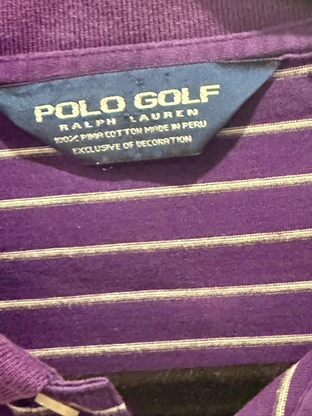 Ralph Lauren Purple Striped‎ Polo Shirt LSU